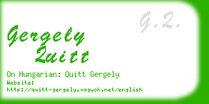 gergely quitt business card